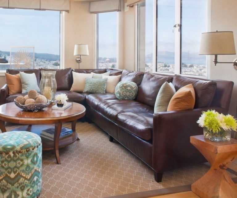 Коричневый диван – стильные сочетания цвета в современном дизайне (155 фото)