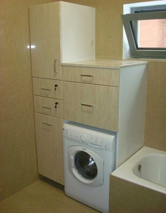 Шкаф над стиральной машиной в ванной: варианты надстройки