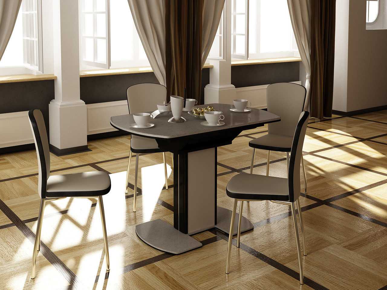 Столы и стулья для кухни – стильные комплекты и современные изысканные сочетания (90 фото)