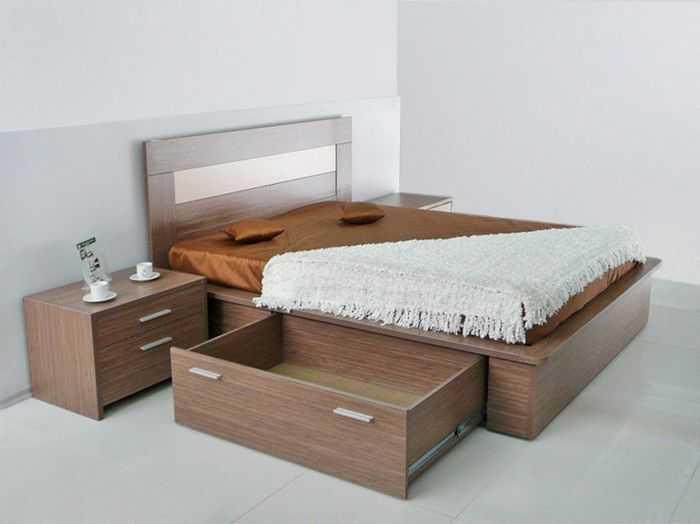 Двуспальные кровати с ящиками для хранения