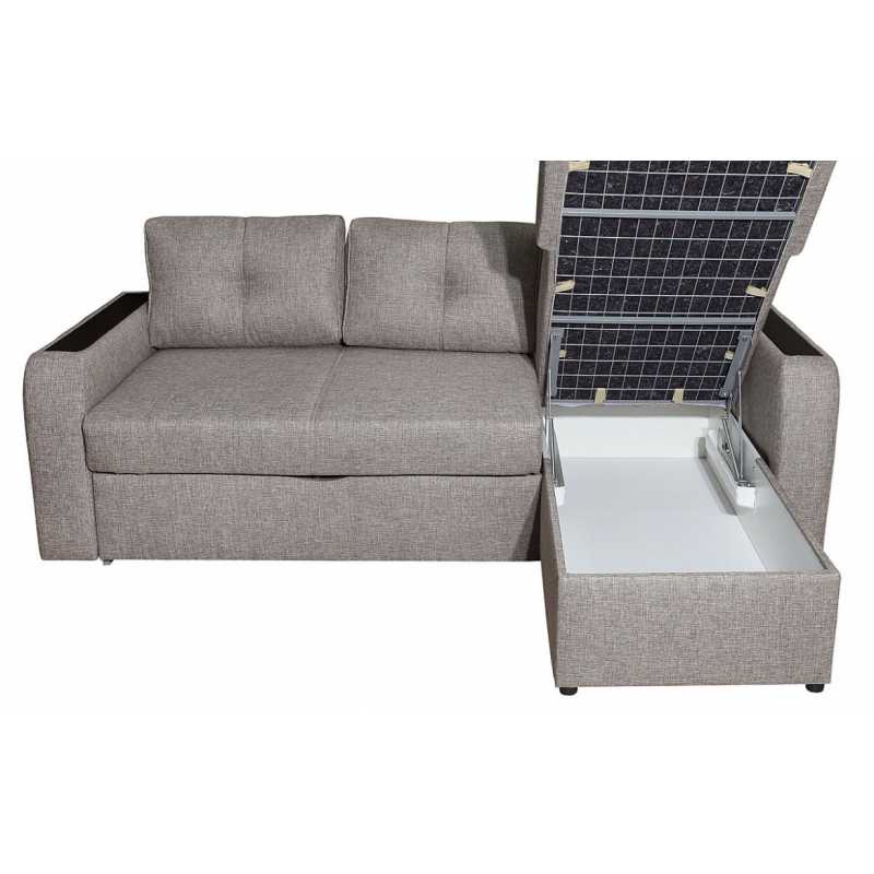 Угловой диван с пружинным блоком: с независимым устройством и механизмом «дельфин»