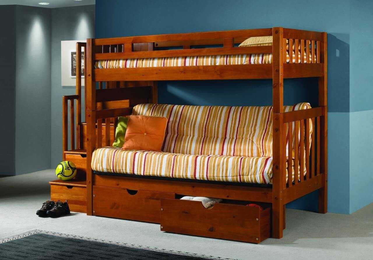Двухъярусная кровать с диваном — как правильно выбрать, виды
