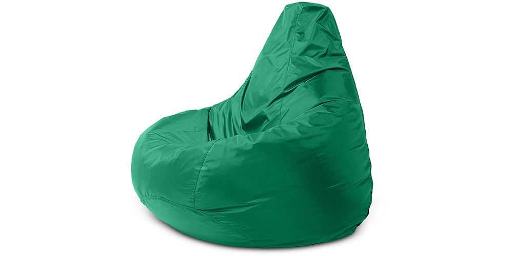 Кресло бескаркасное груша зеленый, размер комфорт, оксфорд