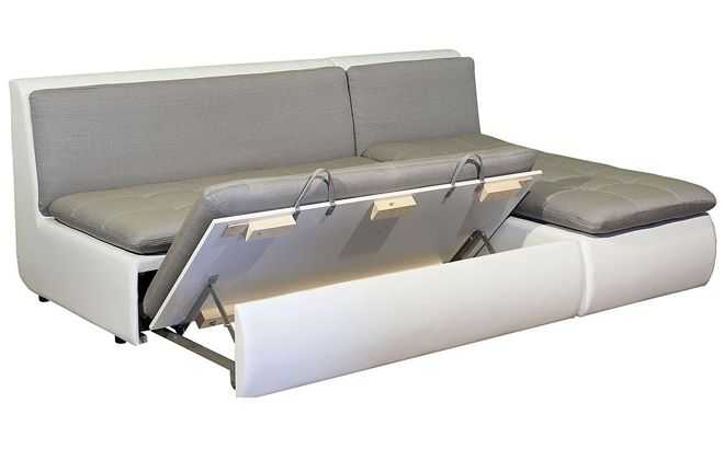 Прямые и угловые диваны «дельфин» (53 фото): как устроен этот механизм, система кожаного дивана со спальным местом и с ящиком для белья