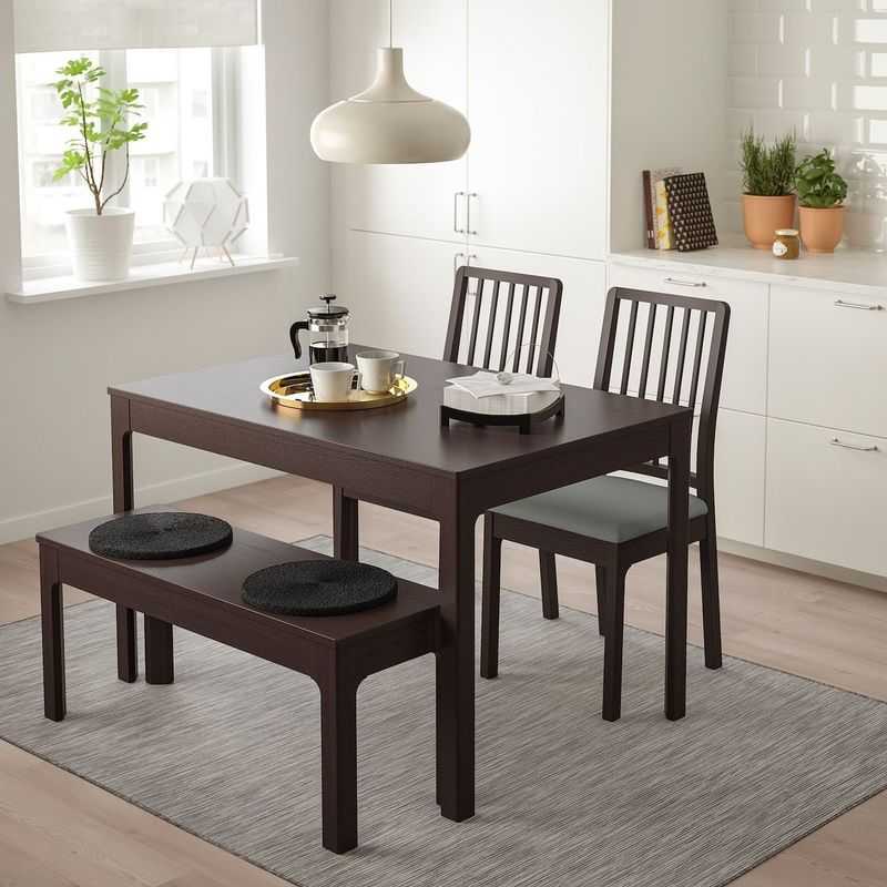 Столы и стулья ikea для кухни (68 фото): кухонные обеденные столы со складными стульями со спинкой