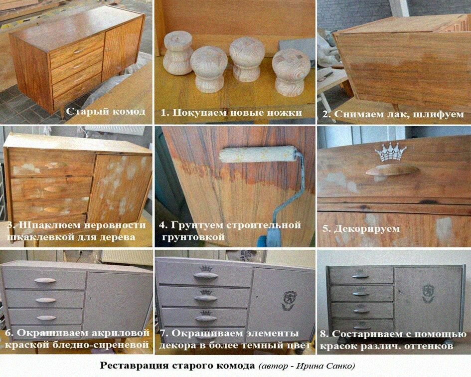 Реставрация старой мебели своими руками +50 фото с примерами