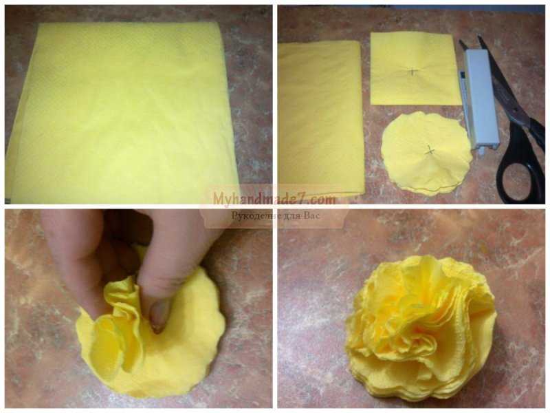 Как сделать розу из салфетки своими руками разными способами