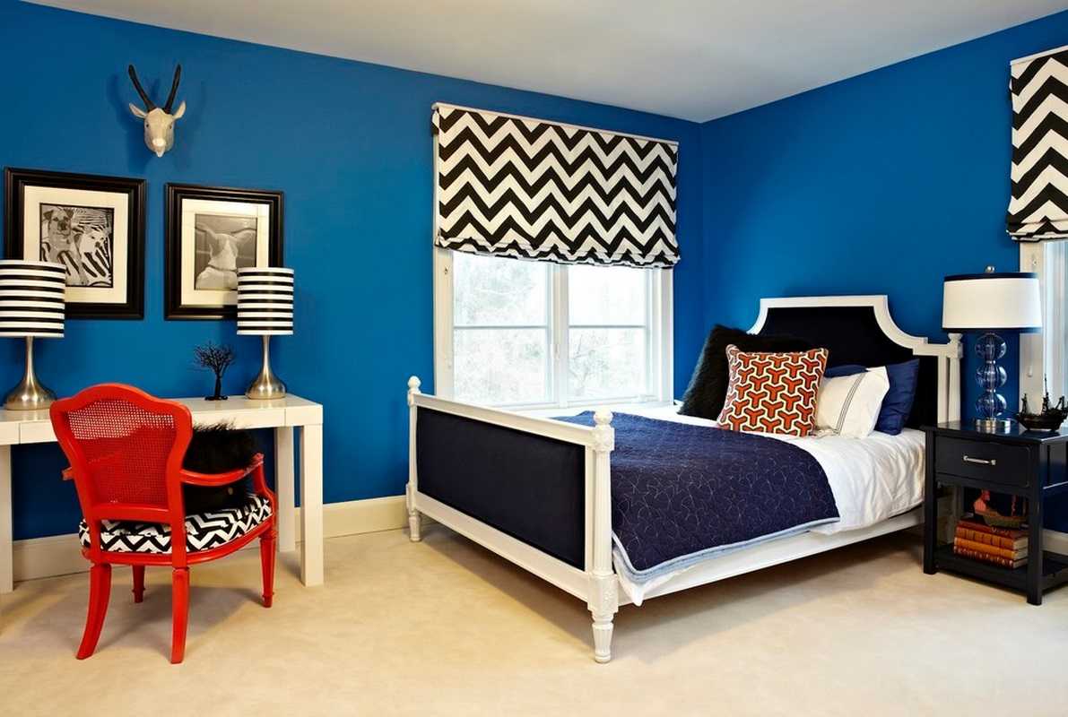 Синий цвет в интерьере различных комнат: 75 фото удачных сочетаний