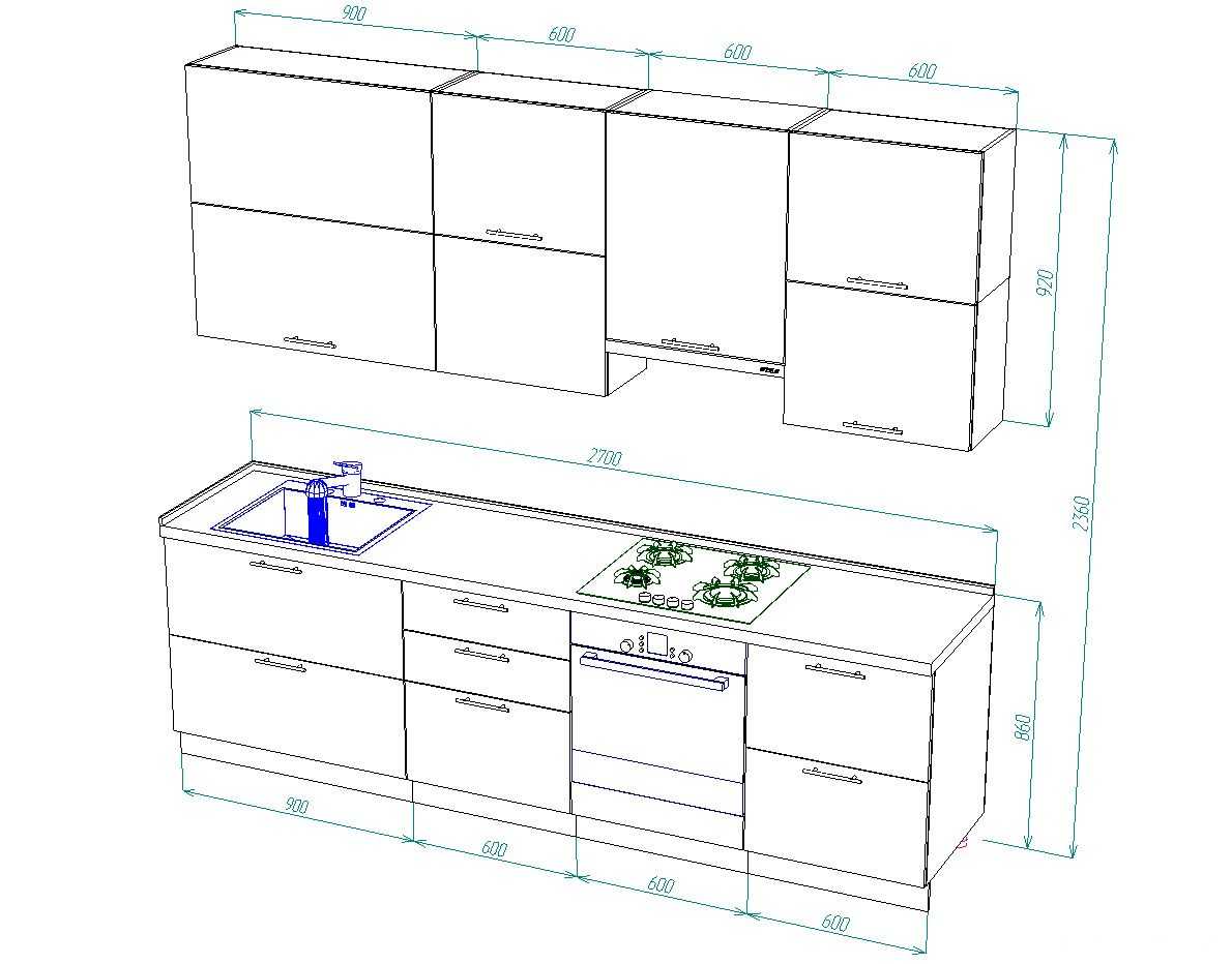 Стандарты размеров для кухонных шкафов и их основные параметры
