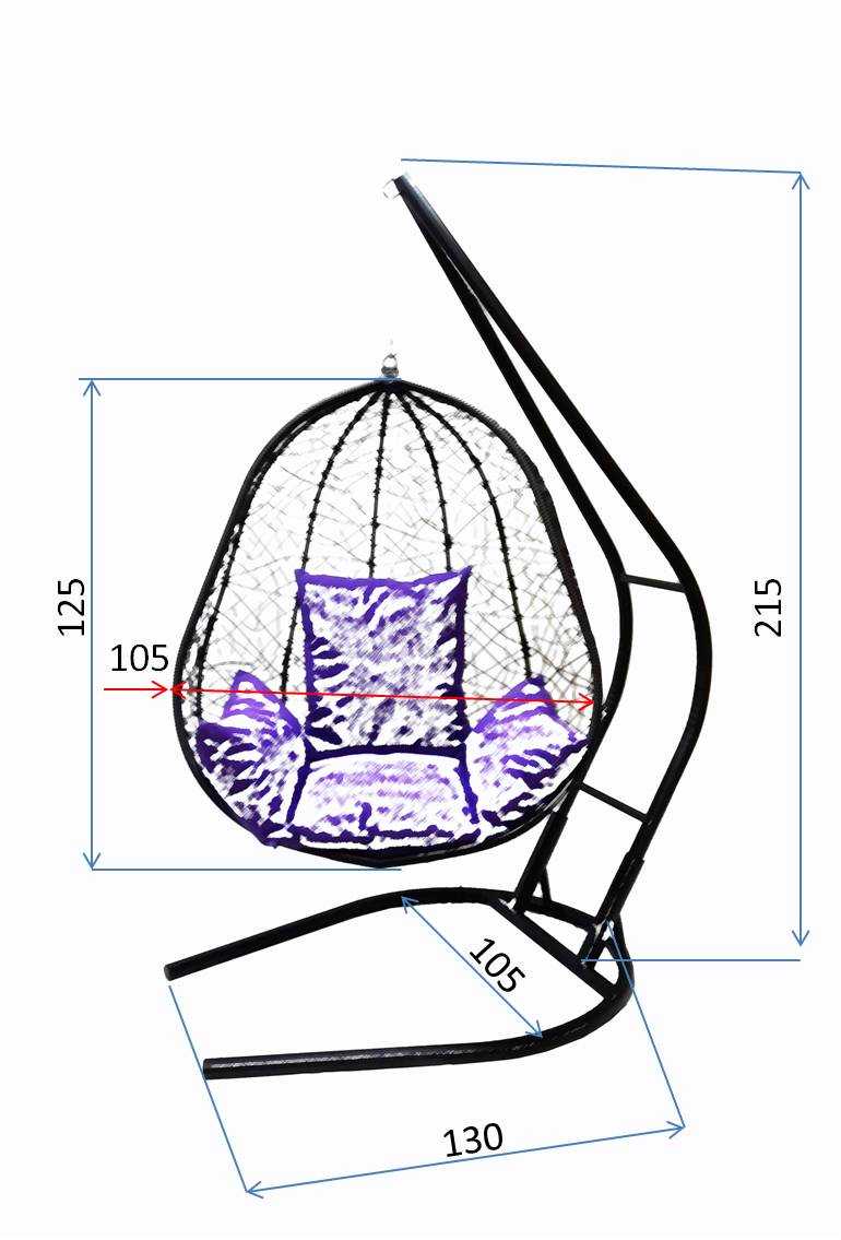Кресло кокон своими руками: смотрим чертеж с размерами, подбираем обруч и веревку, чтобы самому сделать подвесные садовые качели для малыша по мастер-классу