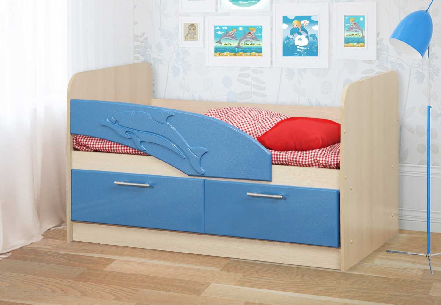Детская кровать дельфин (82 фото): диван и кроватка с ящиками, модели 2 и 3, инструкция по сборке и отзывы