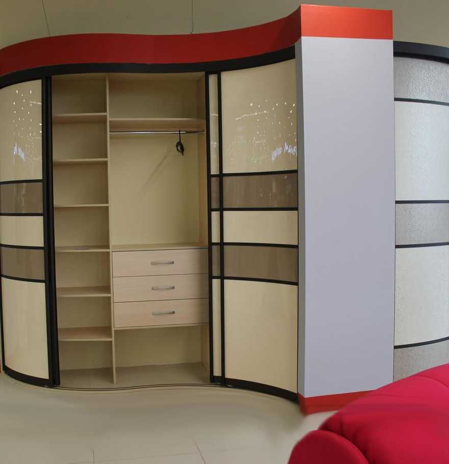 Радиусные шкафы – современные модели и оптимальные решения по применению (105 фото)