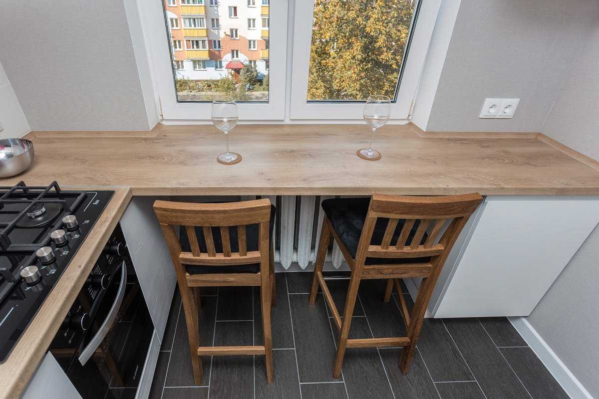 Зачем нужен стол-подоконник на кухне и как его сделать своими руками