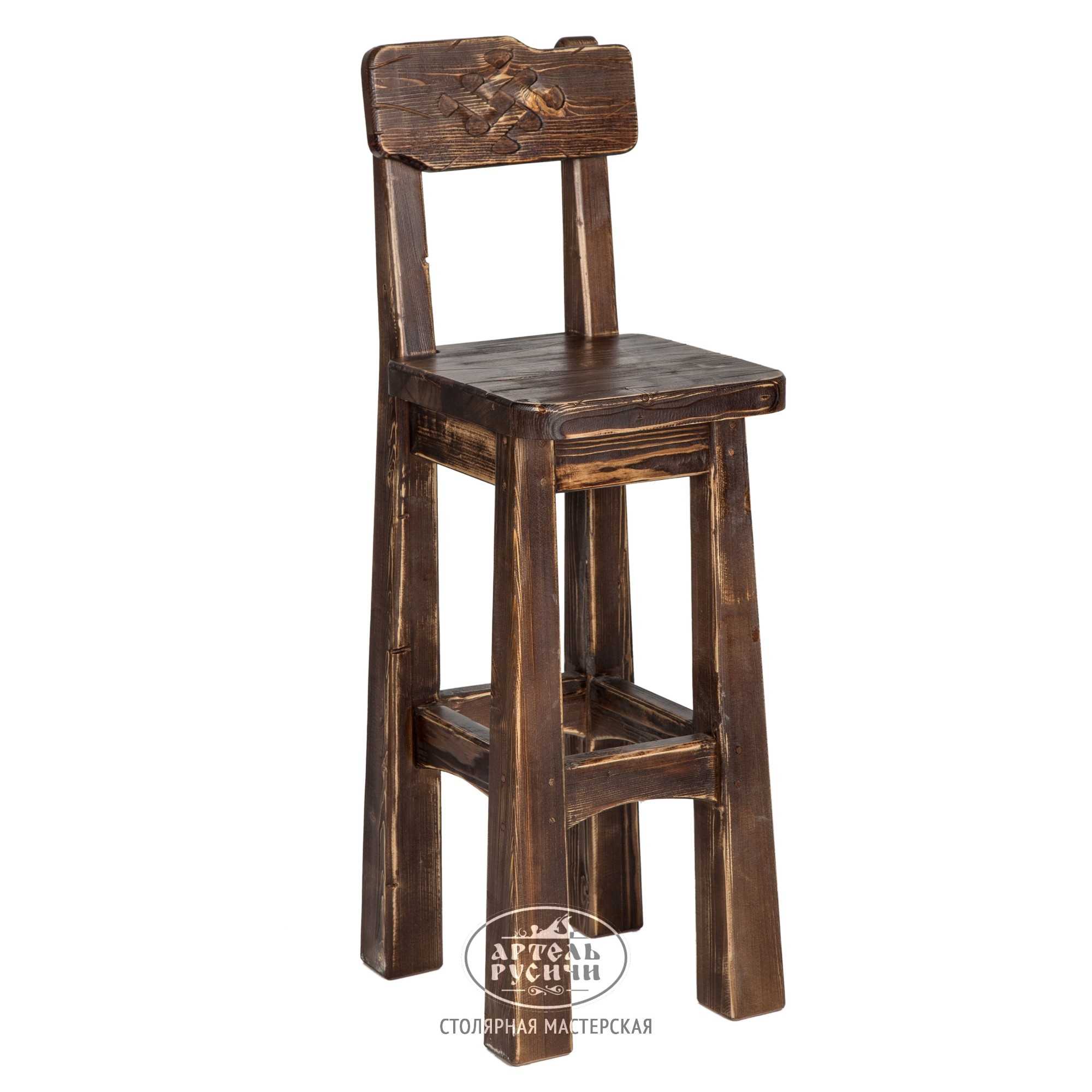Как просто сделать из дерева барный стул своими руками по предложенному чертежу со стандартными размерами