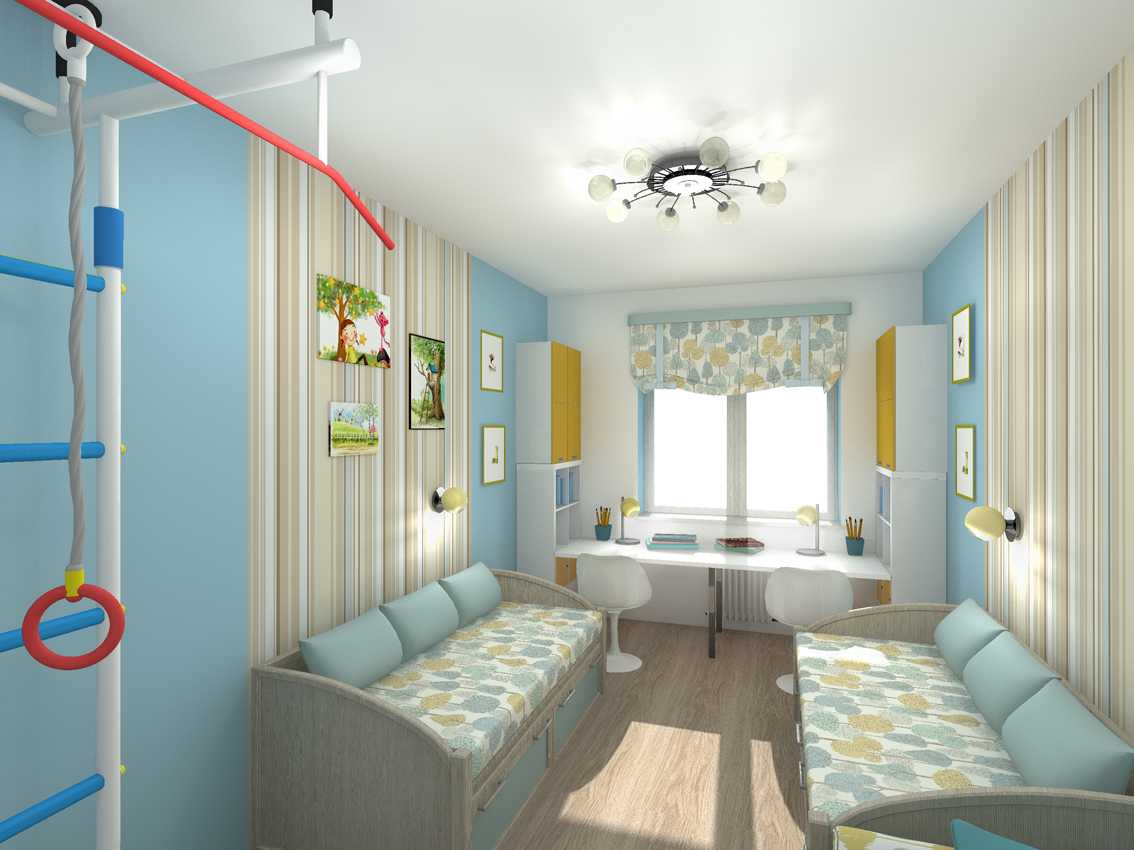 Дизайн детской комнаты для двух разнополых детей: советы и 50 фото