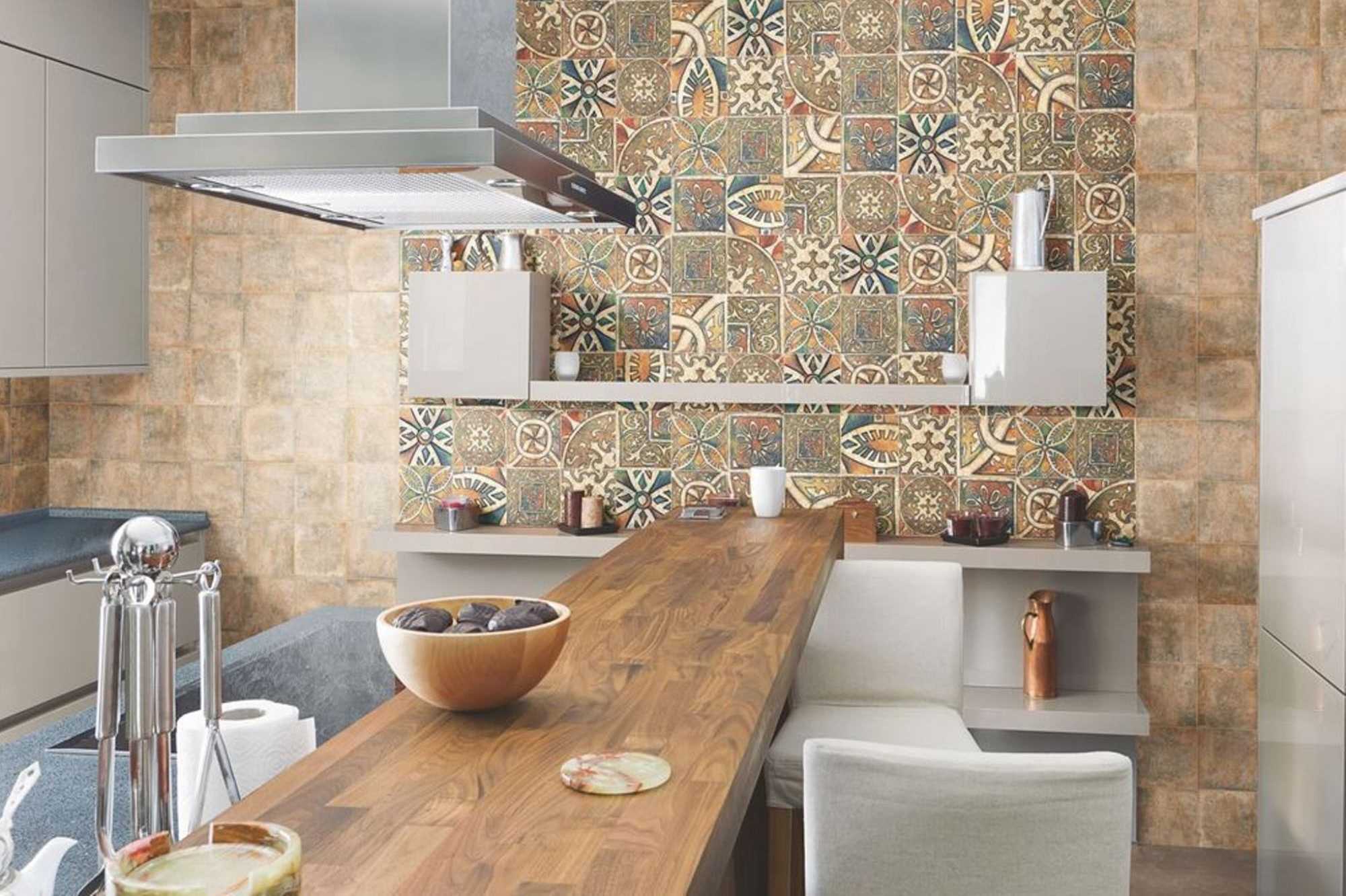 Керамическая плитка на фартук для кухни — выбираем её размеры и дизайн вместе