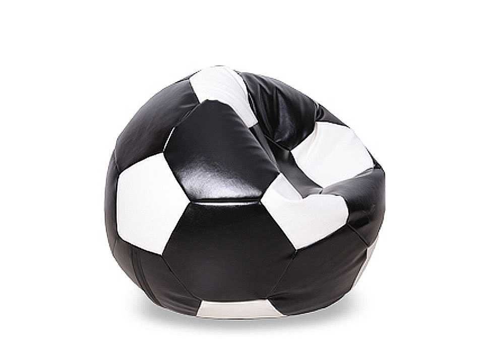 Кресло бескаркасное футбольный мяч дружба, экокожа