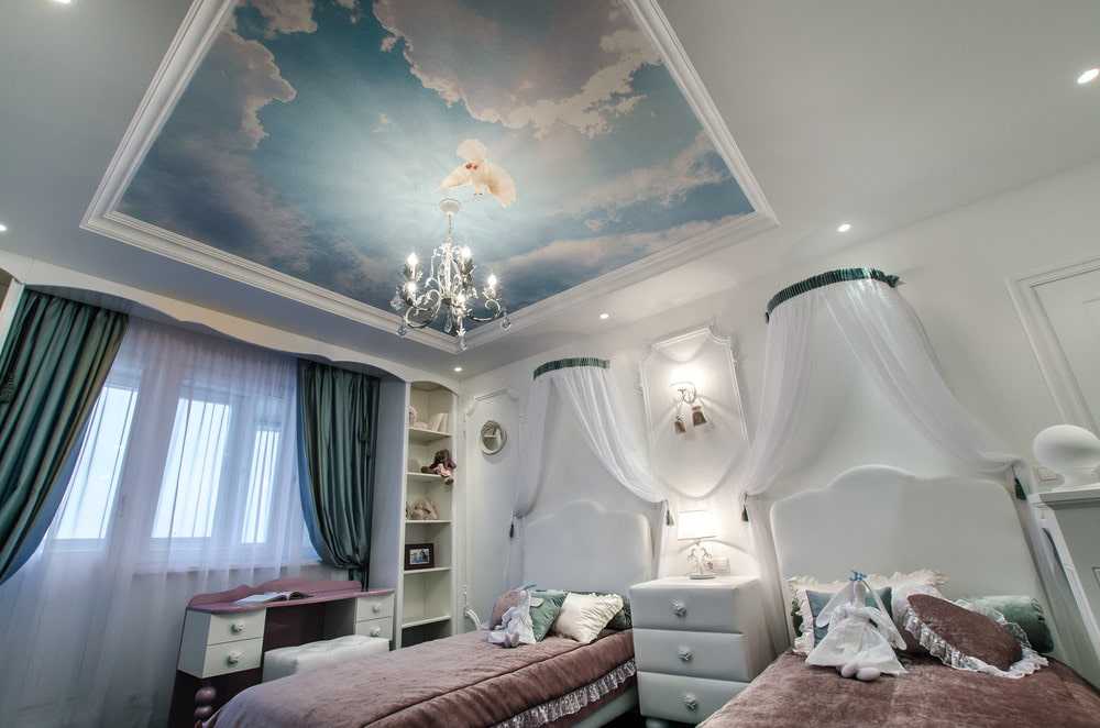 Потолки из гипсокартона в детской комнате (24 фото): подвесные конструкции в спальню для мальчика и девочки подростков