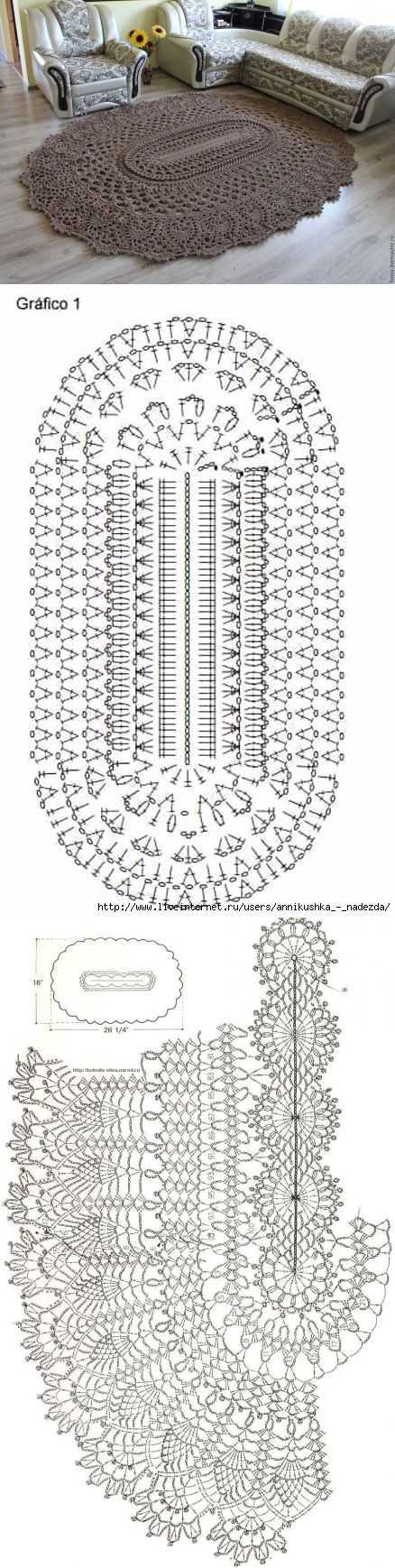 Ковры из шнура крючком: схемы вязания, популярные узоры и особенности изделий