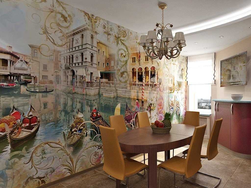 Дизайн стены возле стола на кухне (50 фото): полки, фотообои и картины над обеденным столом. чем еще можно украсить стену?