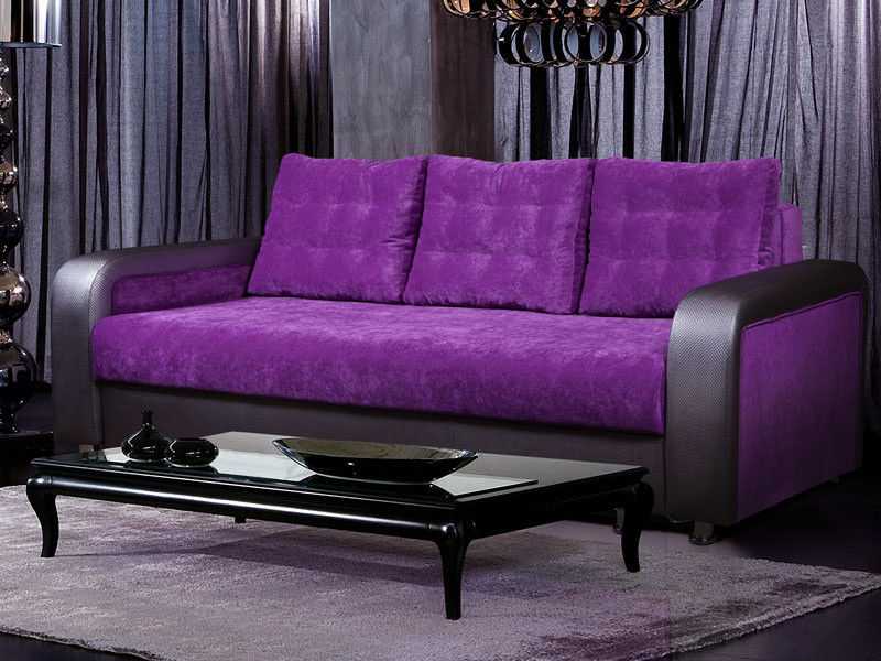 Фиолетовый диван: использование в современных интерьерах и правила подбора оттенка (135 фото)