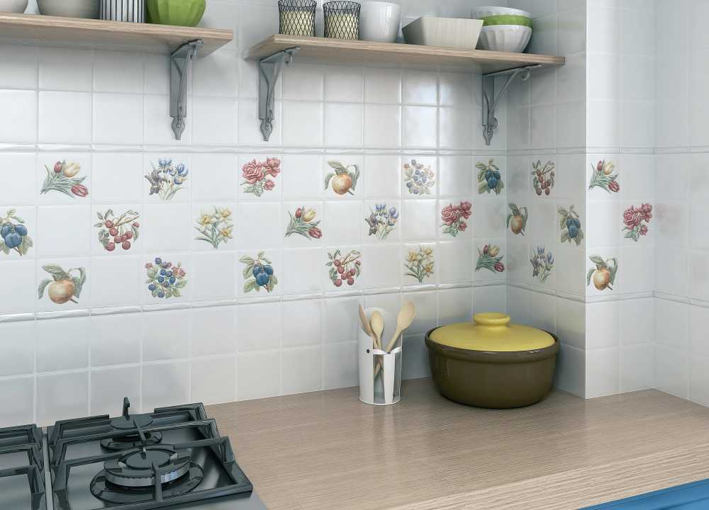 Обзор лучших образцов керамической плитки для стен и пола в ванной, кухне; белая глазурованная облицовка, под дерево керама марацци, керамин