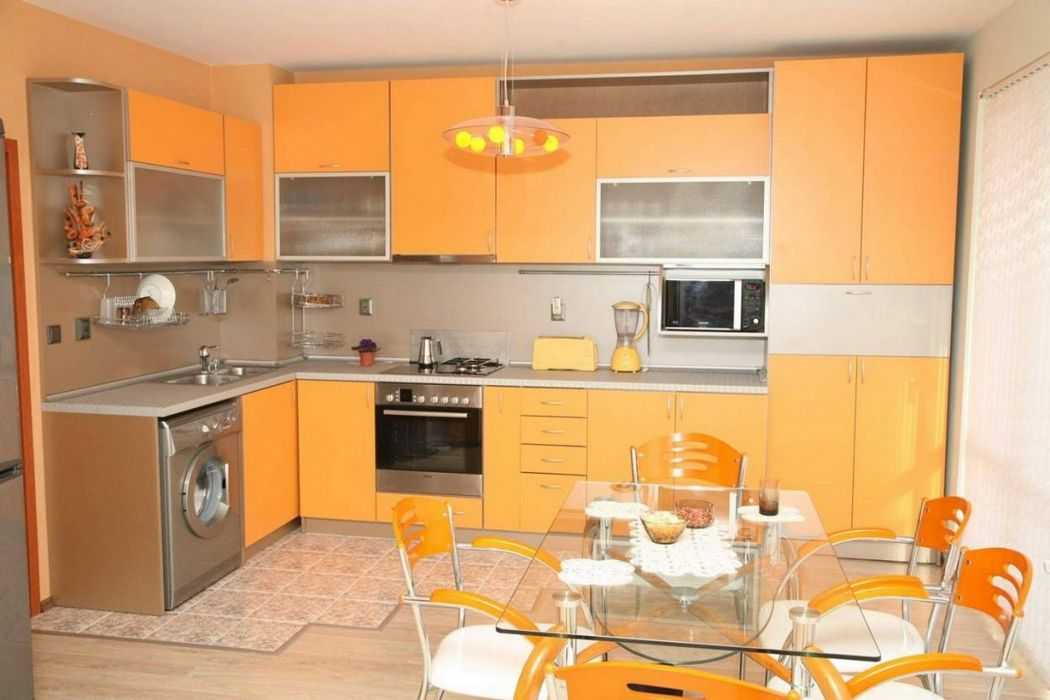 Оранжевая с белым кухня: 50 фото идей дизайна, сочетание с другими цветами