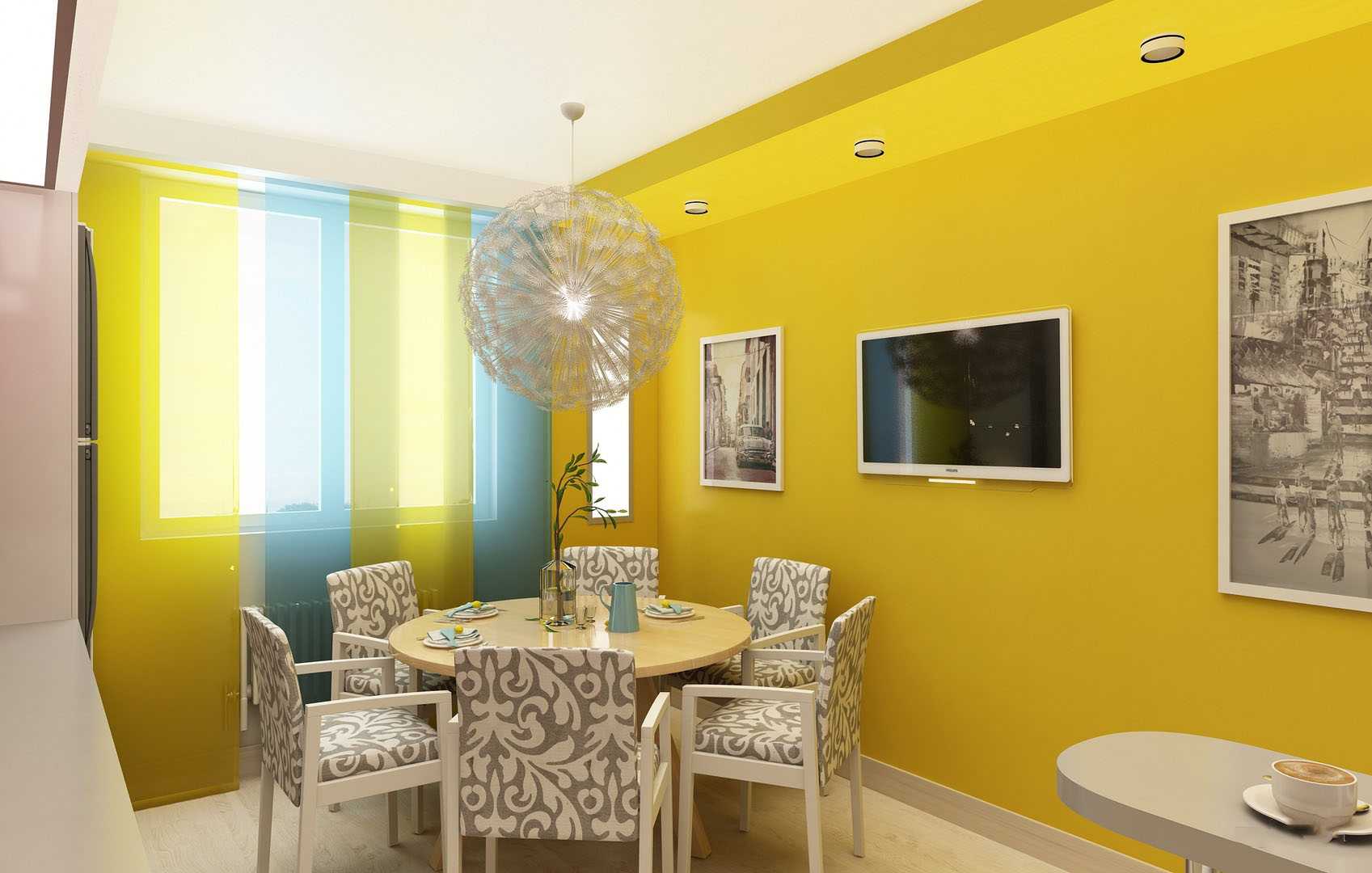 Желтая кухня: сочетание в интерьере желто-зеленого и салатового гарнитура с полом, стенами, шторами