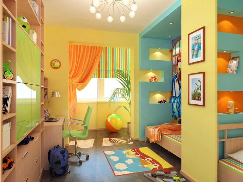 Детская комната для двоих разнополых детей: секреты правильного зонирования пространства