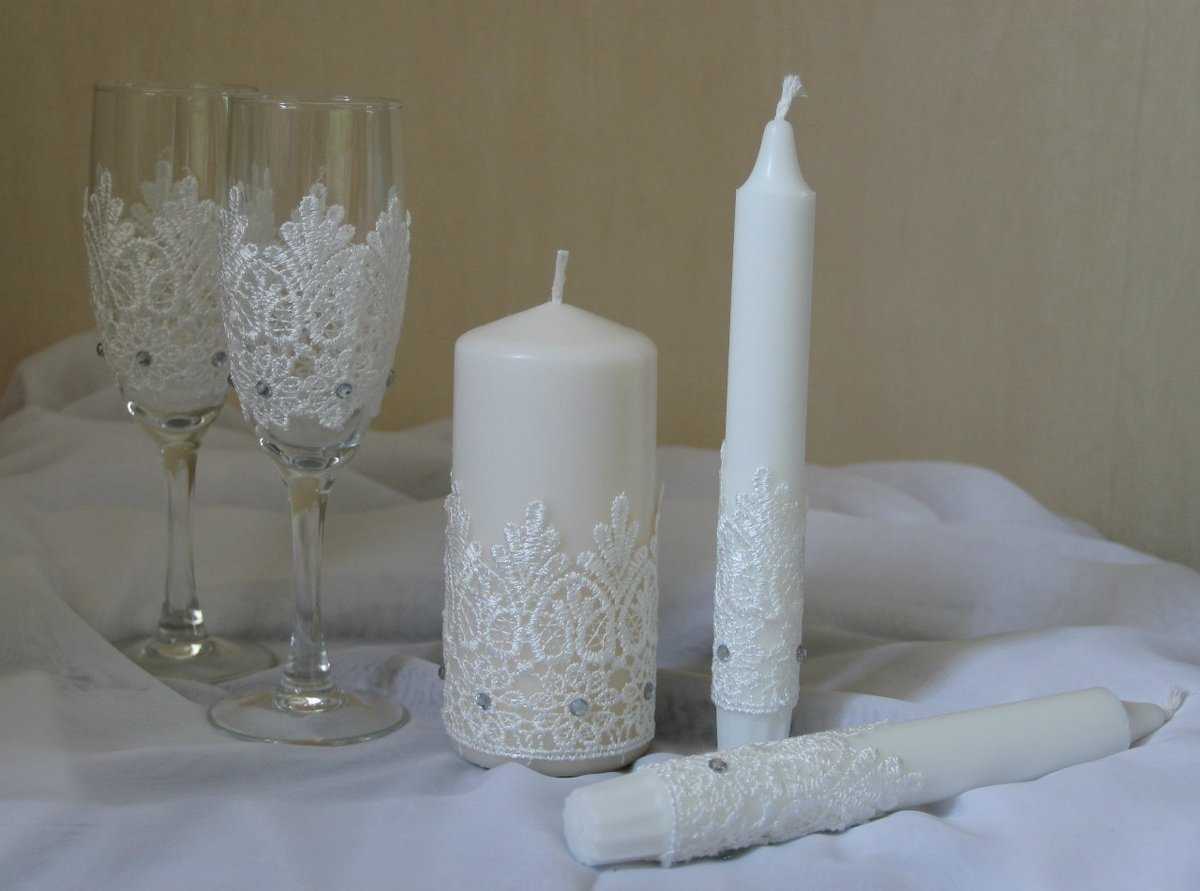 Как своими руками сделать свечи для семейного очага на свадьбу, оформление и украшение (инструкция с фото, видео), какой сделать декор – ленты, бусины, кружево?