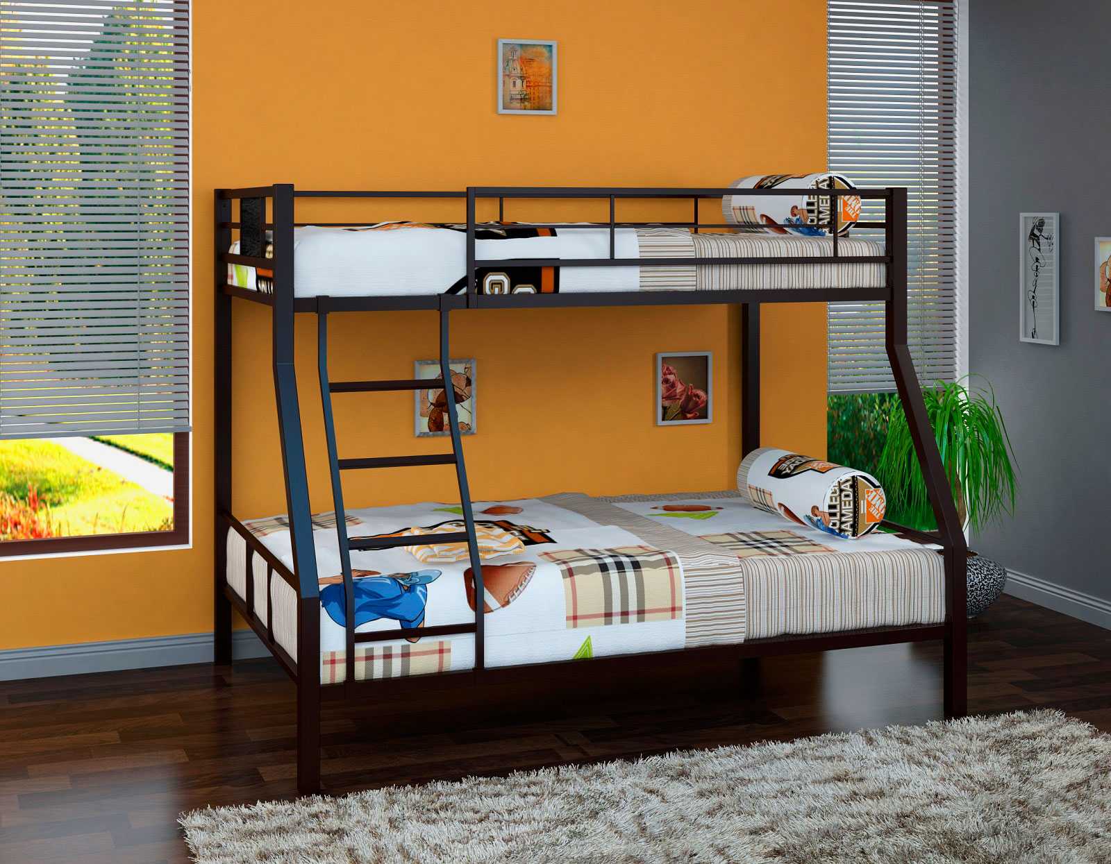 50 моделей двухъярусных кроватей для взрослых и детей и варианты оформления спален с их использованием