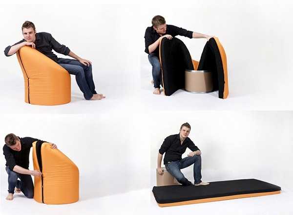 Кресла кровати небольших размеров для маленьких комнат, популярные модели
