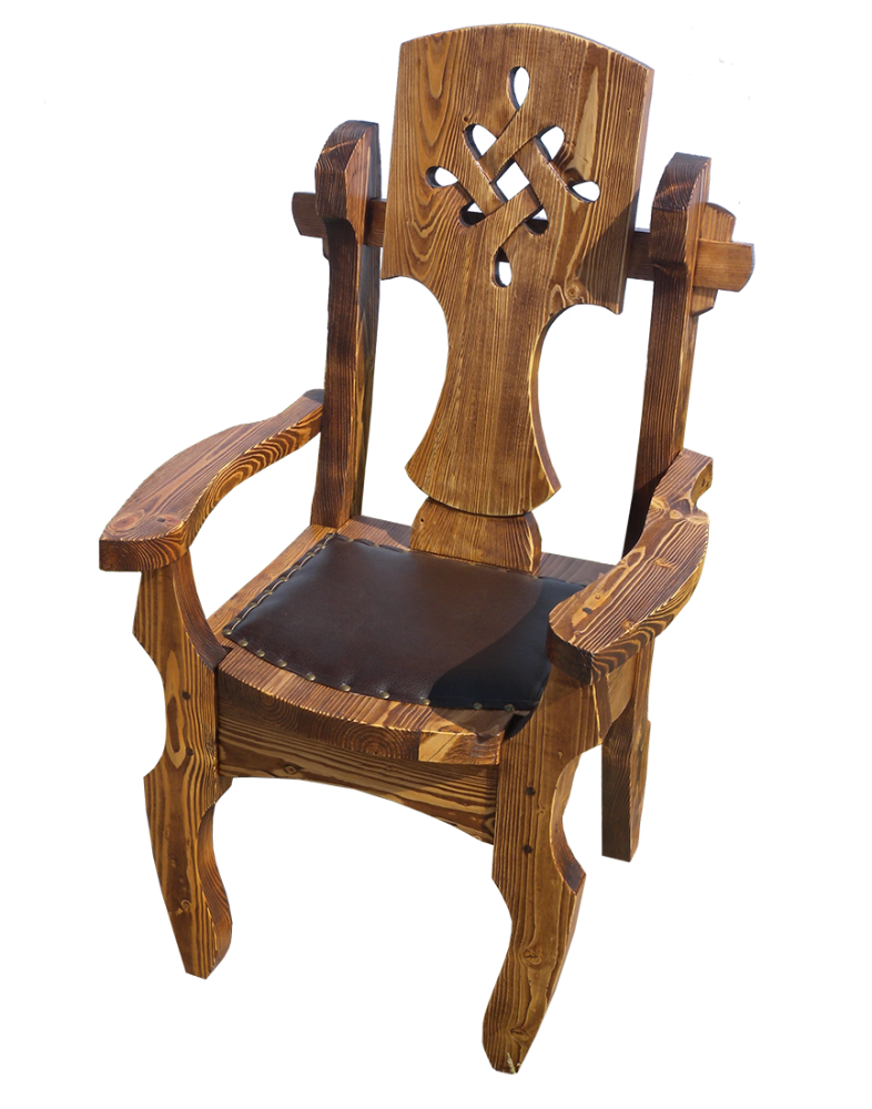 Деревянное кресло из досок