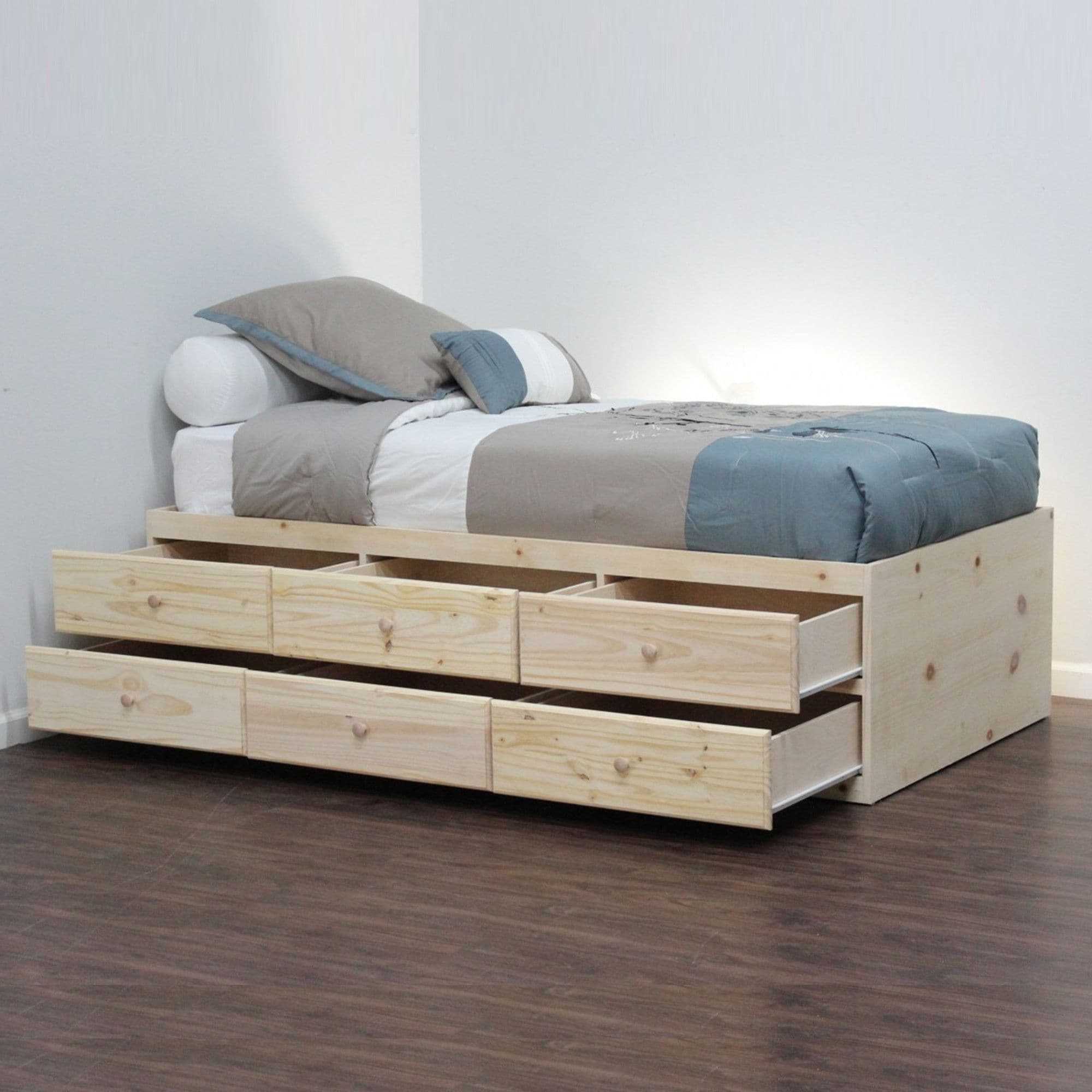 кровати для подростков с выдвижными ящиками из массива