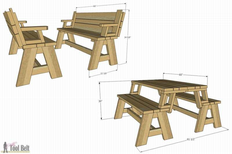 Стол-скамейка трансформер своими руками: чертежи и размеры, раскладной стол-лавка для сада, какие инструменты и материалы понадобятся