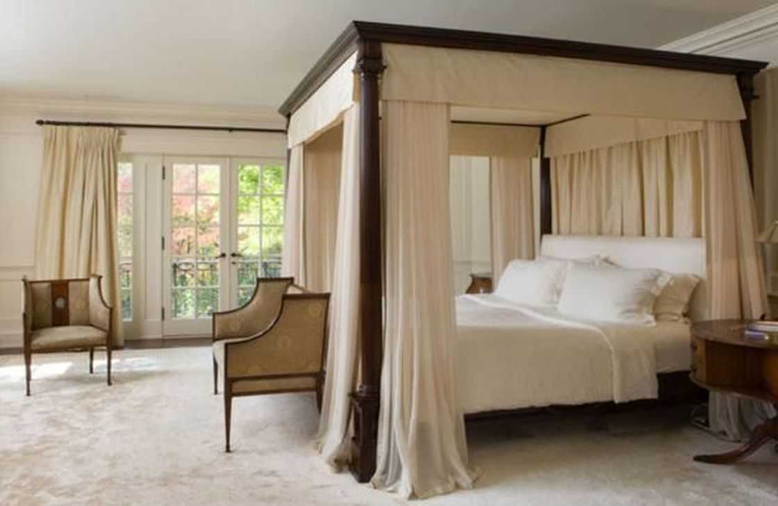 Кровать с балдахином в спальне: какие бывают, зачем нужны и правила выбора