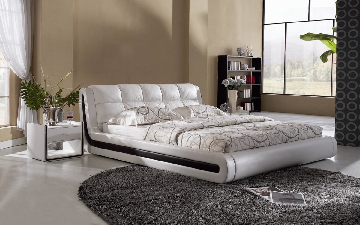Двуспальная кровать: фото, виды, формы, дизайн, цветовая гамма, стили