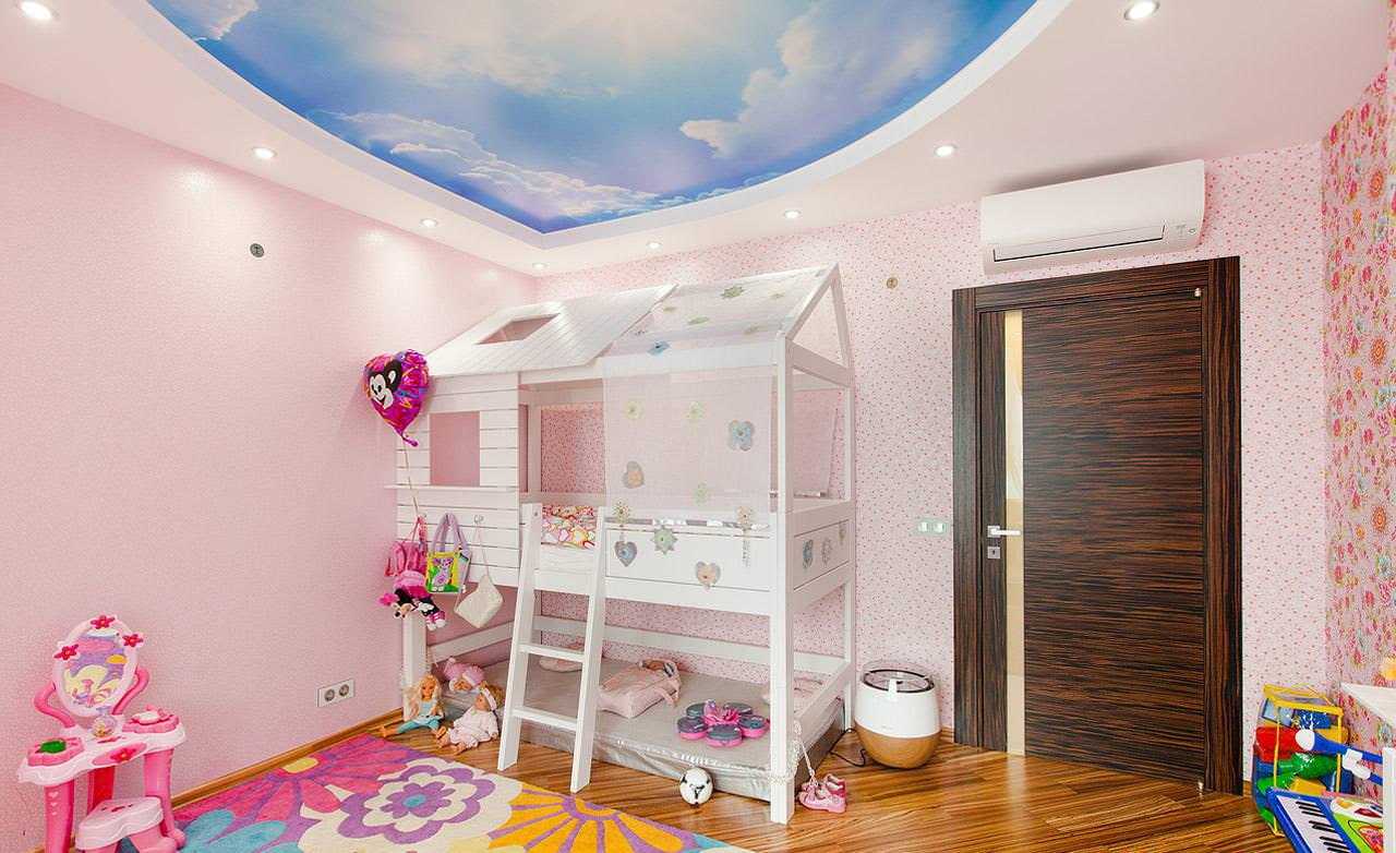 Детская комната — выбираем, какой потолок лучше делать