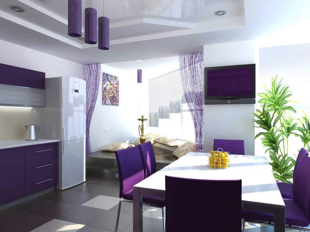 Дизайн спальни в сиреневых тонах, гармоничные сочетания лавандовых и фиолетовых оттенков