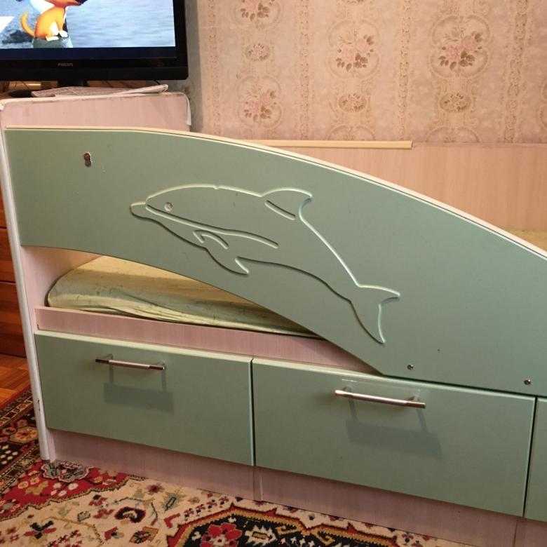 Детская кровать «дельфин» с ящиками