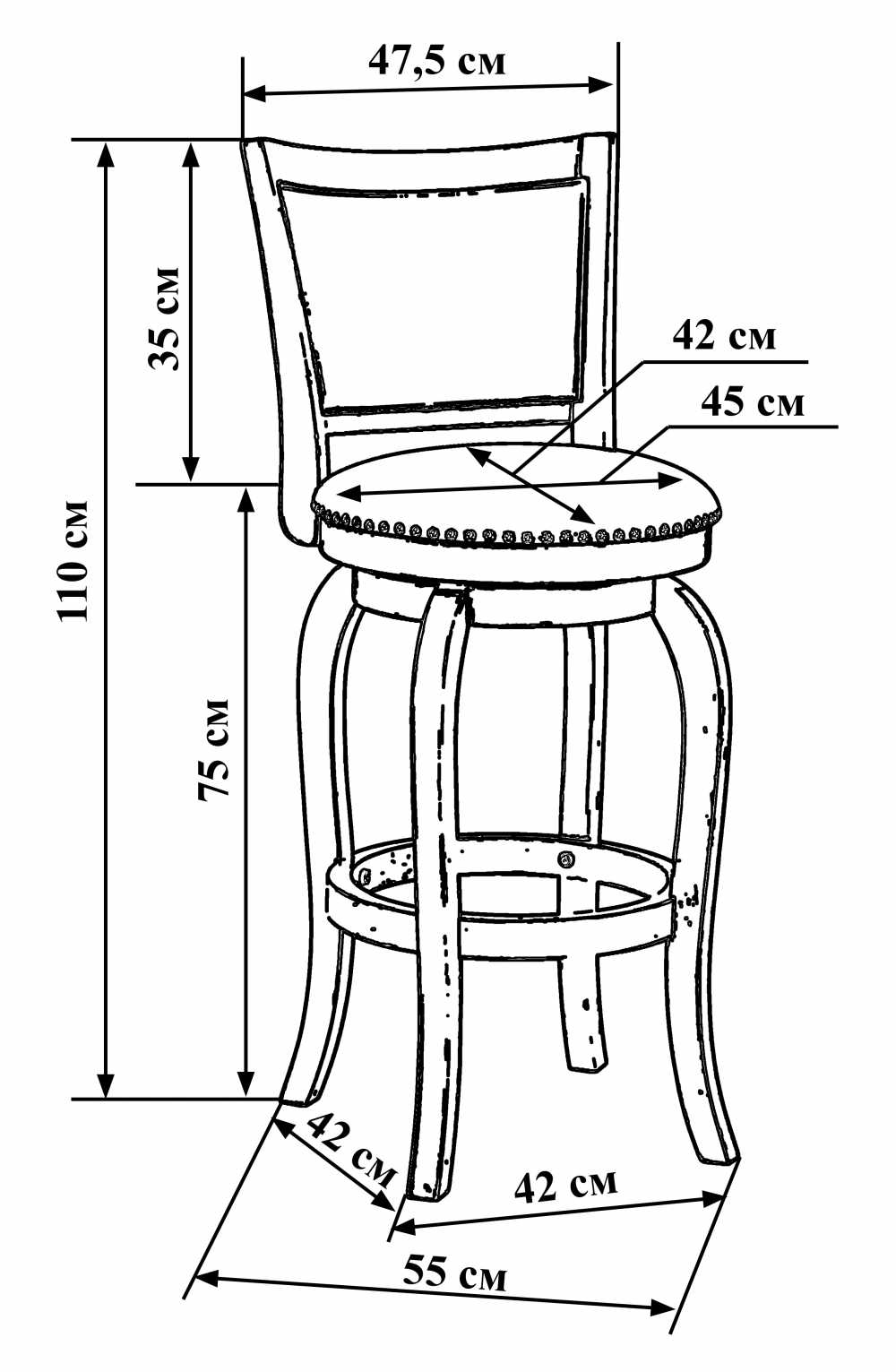 Барный стул своими руками: дизайн, процесс изготовления, декор