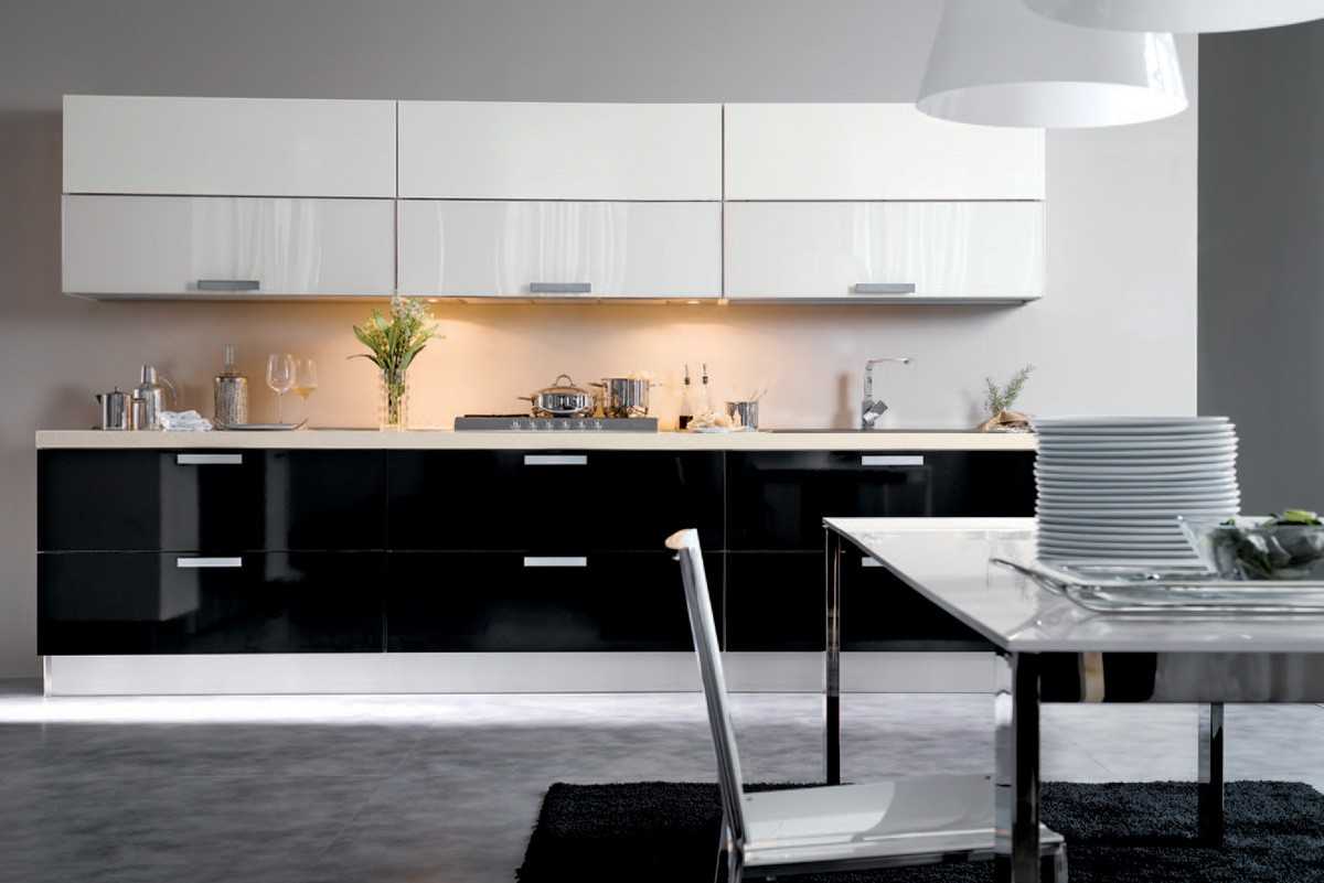 Черно-белая кухня: топ-100 фото новинок с эксклюзивным дизайном. секреты идеального сочетания интерьера кухни в черно-белых тонах