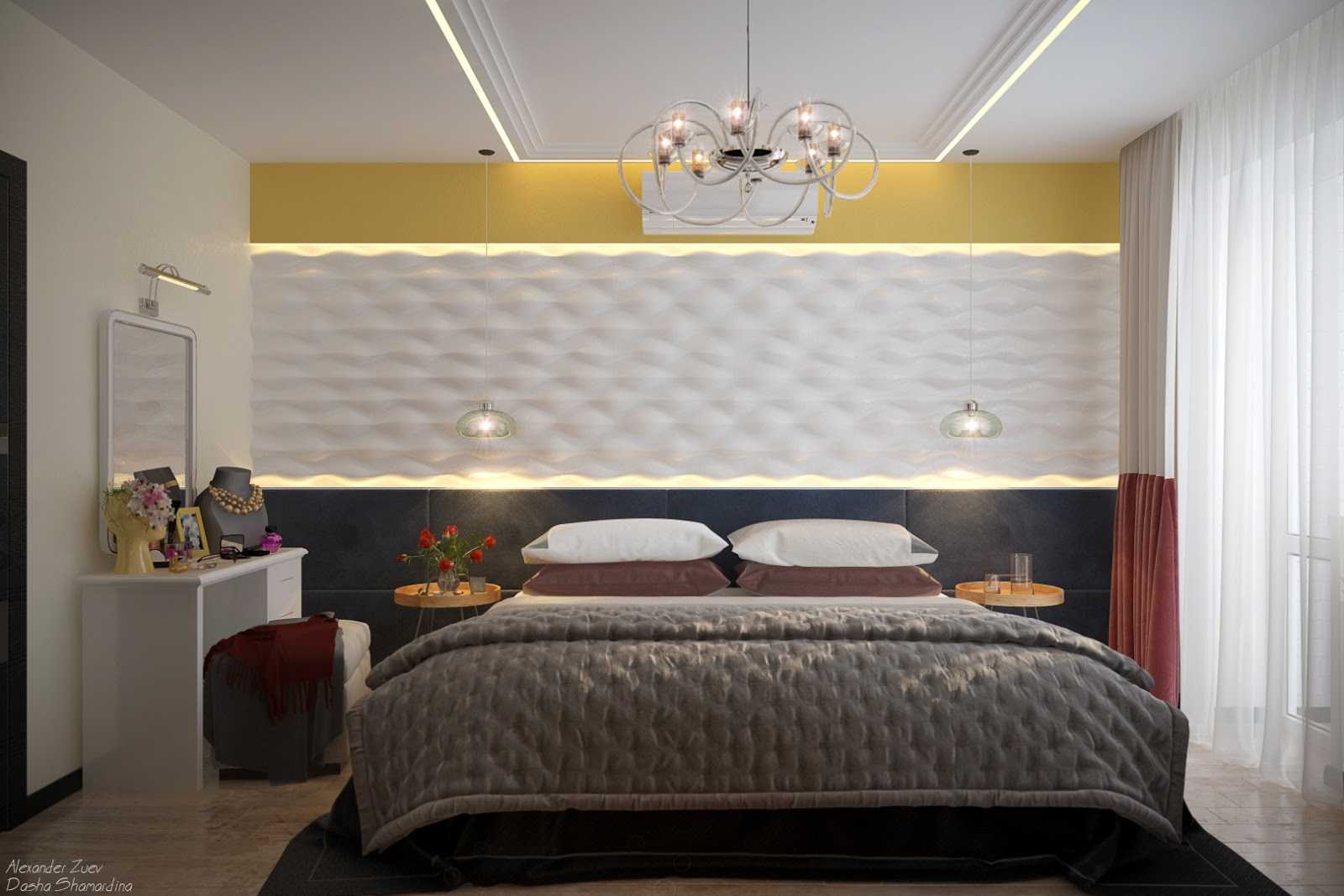 Дизайн стен в спальне: выбор, цвета, варианты оформления и идеи каким должен быть дизайн (95 фото + видео)