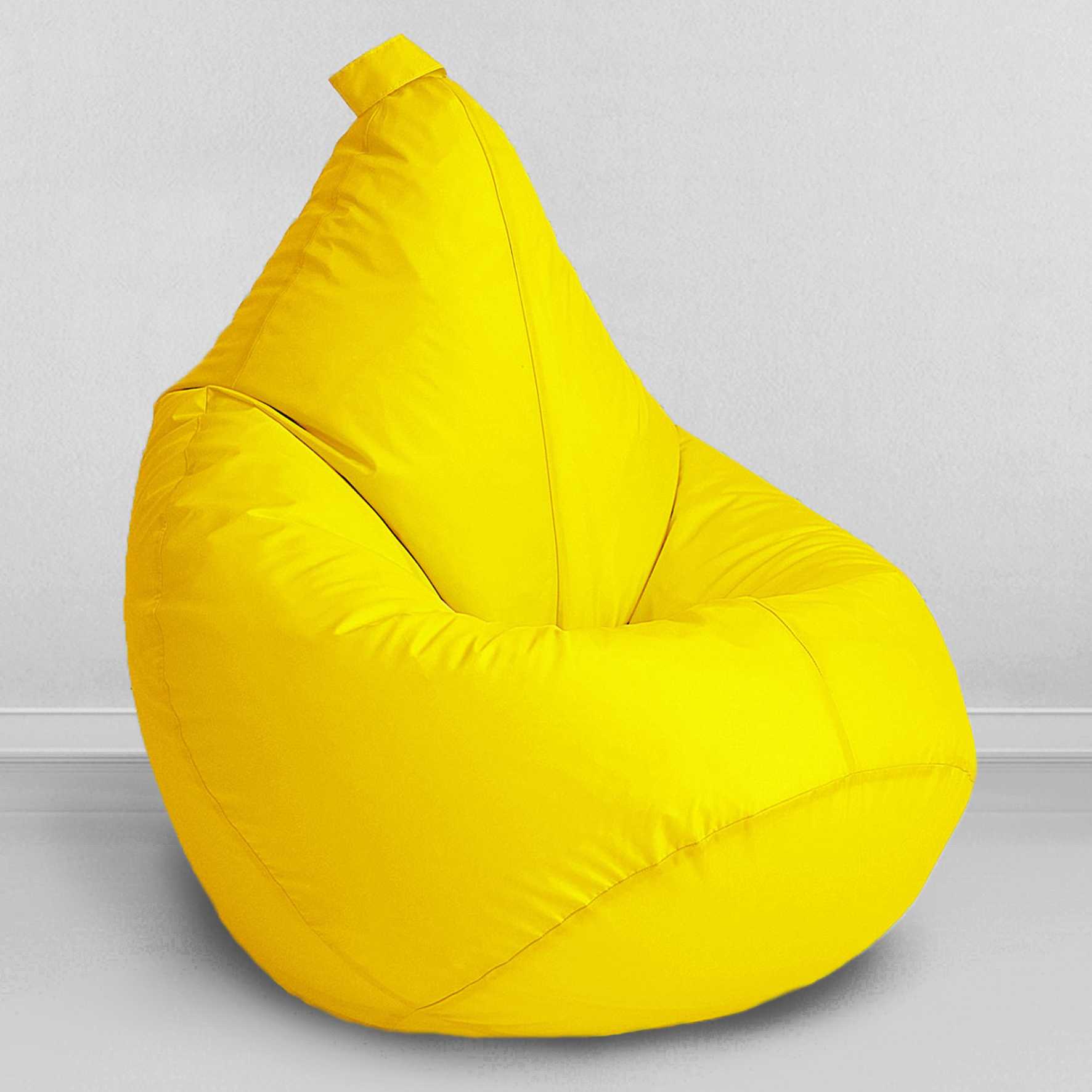 Кресло бескаркасное груша латте, размер комфорт, мебельный велюр