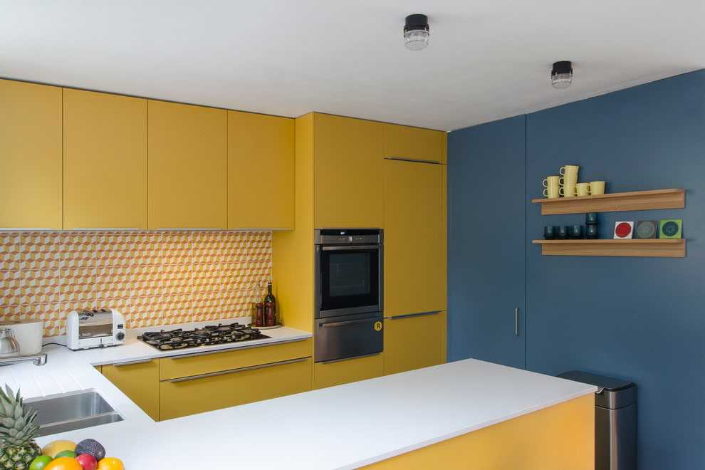 Желтая кухня - 115 фото красивых вариантов дизайна в современном стиле