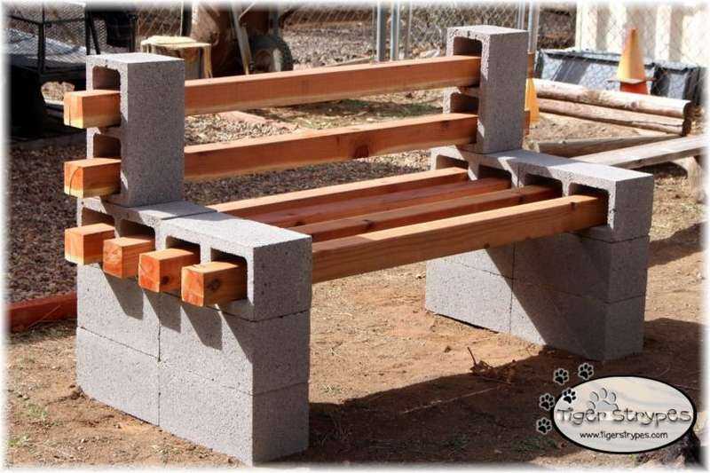 Бетонные скамейки: уличные лавочки из блоков и дерева своими руками, формы скамеек на железобетонных ножках, со спинкой и без, для дачи и сада