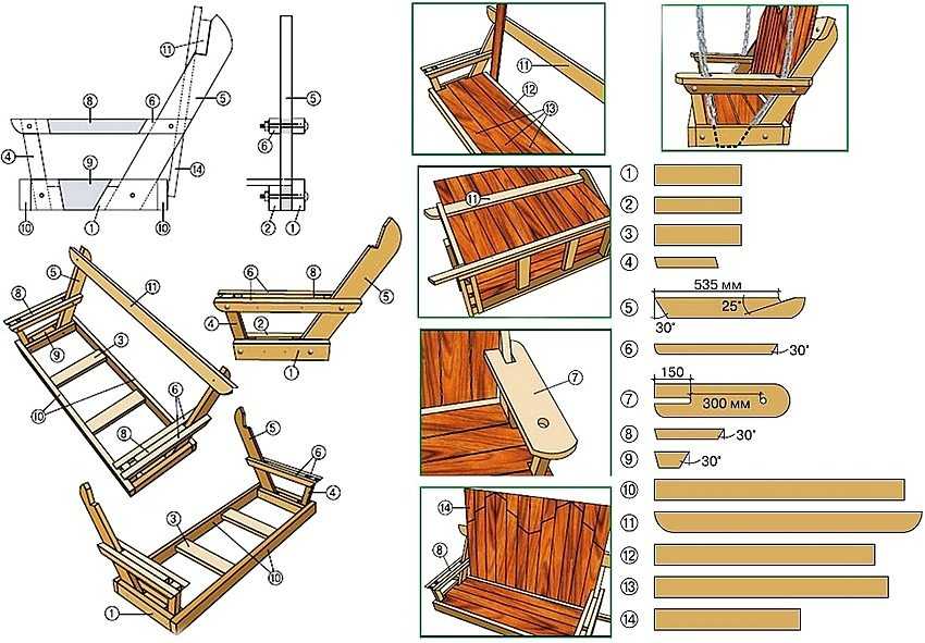 Скамейка: варианты из дерева и металла для дачи и дома, устройство, схемы
