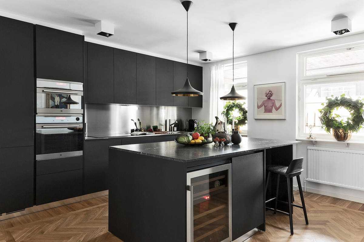 Кухня черного цвета — 125 фото реальных идей оформления и стильного дизайна кухни в черном