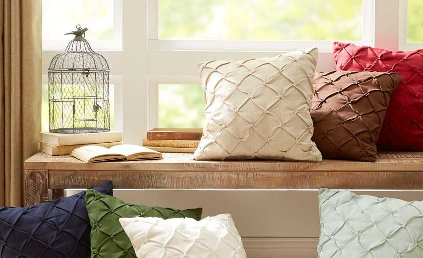 Буфы подушки: внешний вид, материалы, наполнители, как сделать, схемы