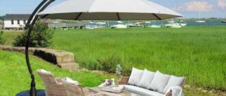 Садовый зонт и уличный ковер